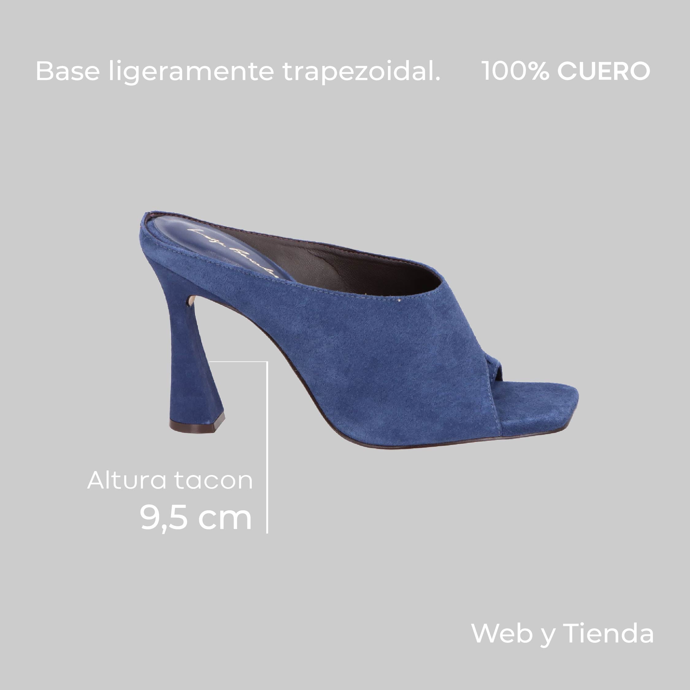 Mule Azul Camuza Luiza Barcelos - 104