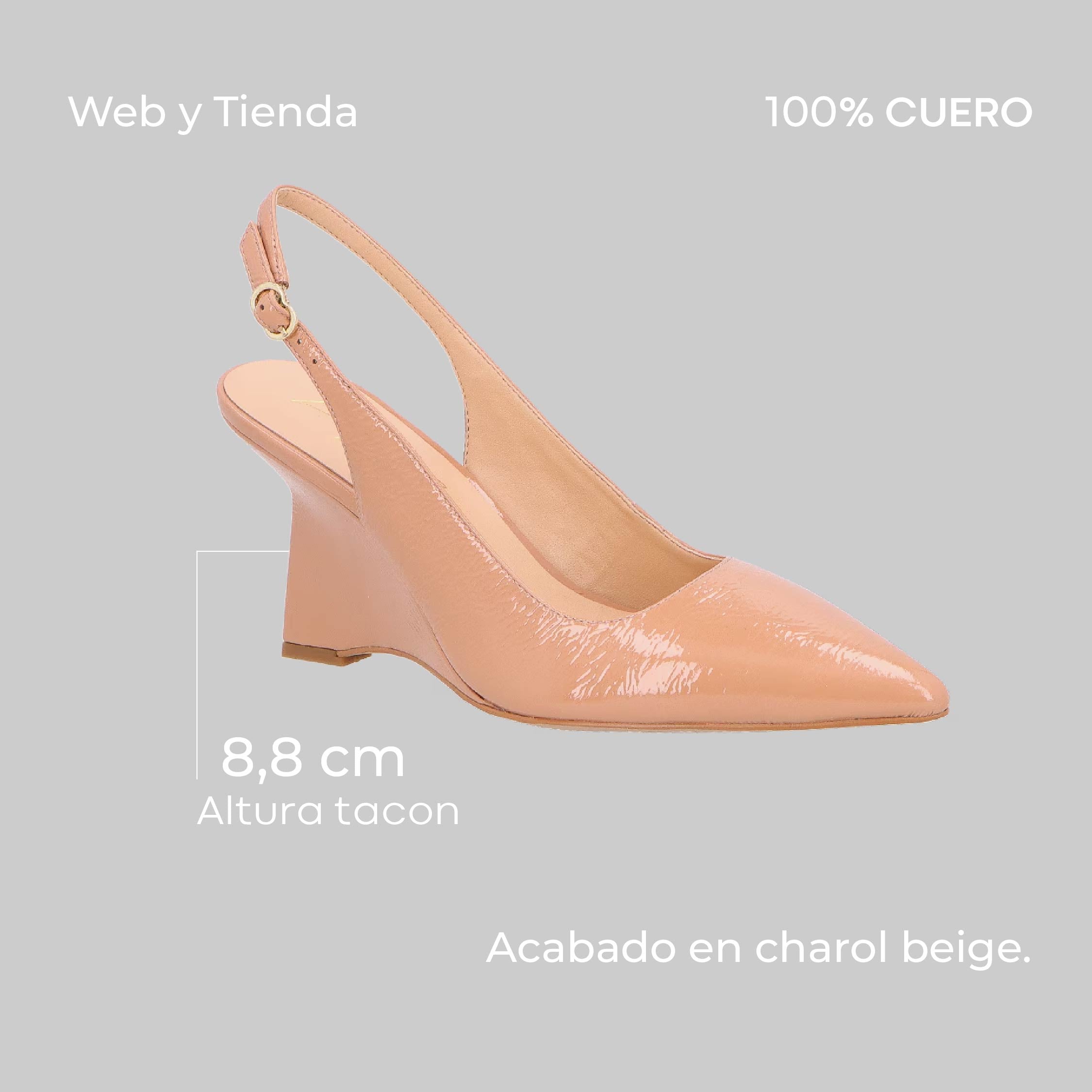 Scarpin Verniz Beige Luiza Barcelos - 143