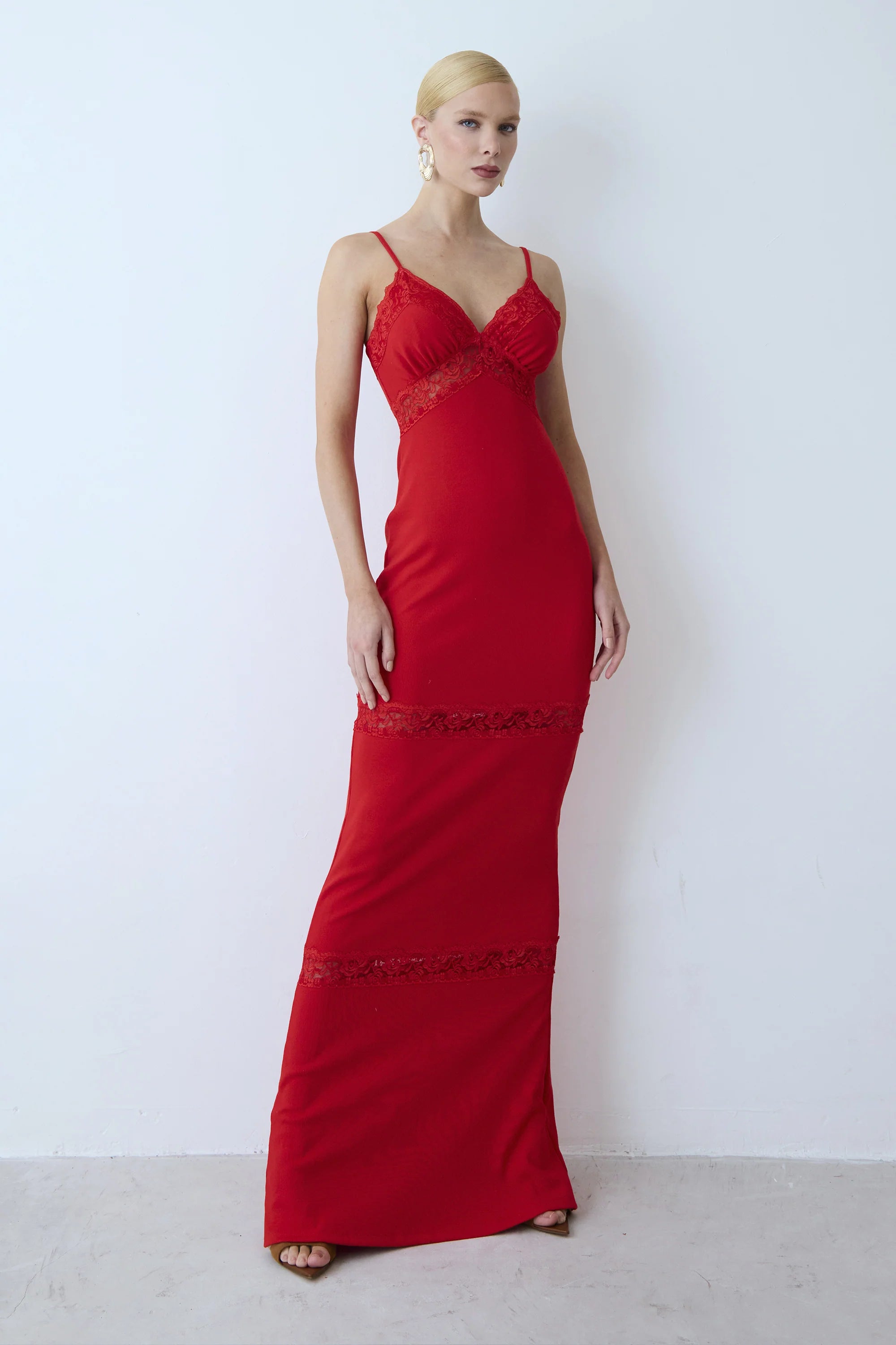Vestido Encaje Rojo Zen - 11610