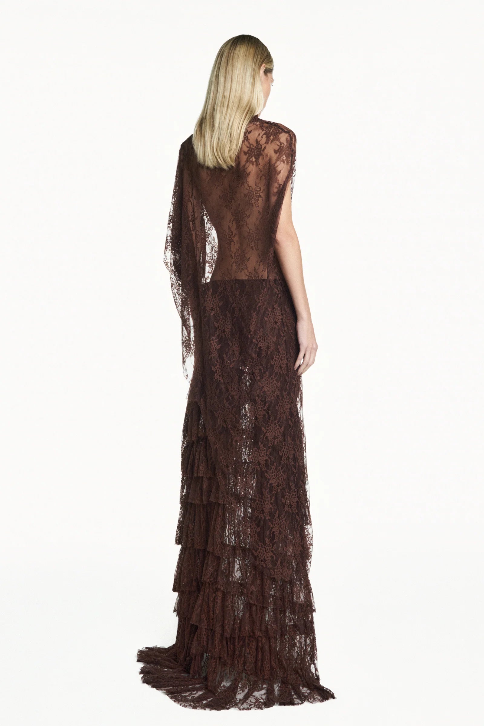 Blusa Kaftan Encaje Marron TIG