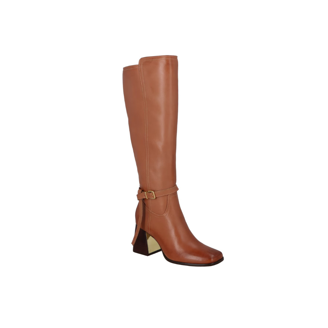 Bota Cana Alta Cuero Caramelo LB - 233