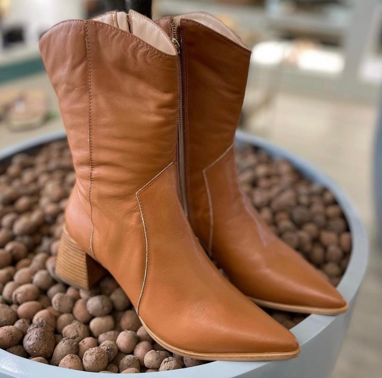 Bota Cuero Sepia Luiza