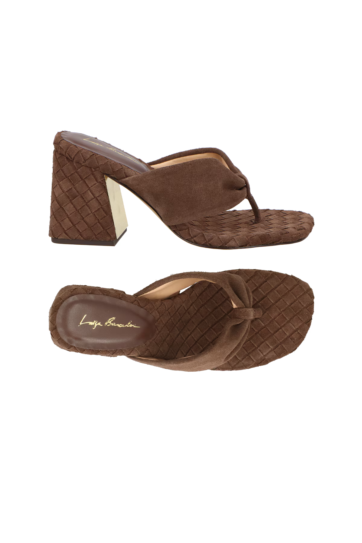 Sandalia Cuero Dedo Camuza Marron Luiza Barcelos - 118