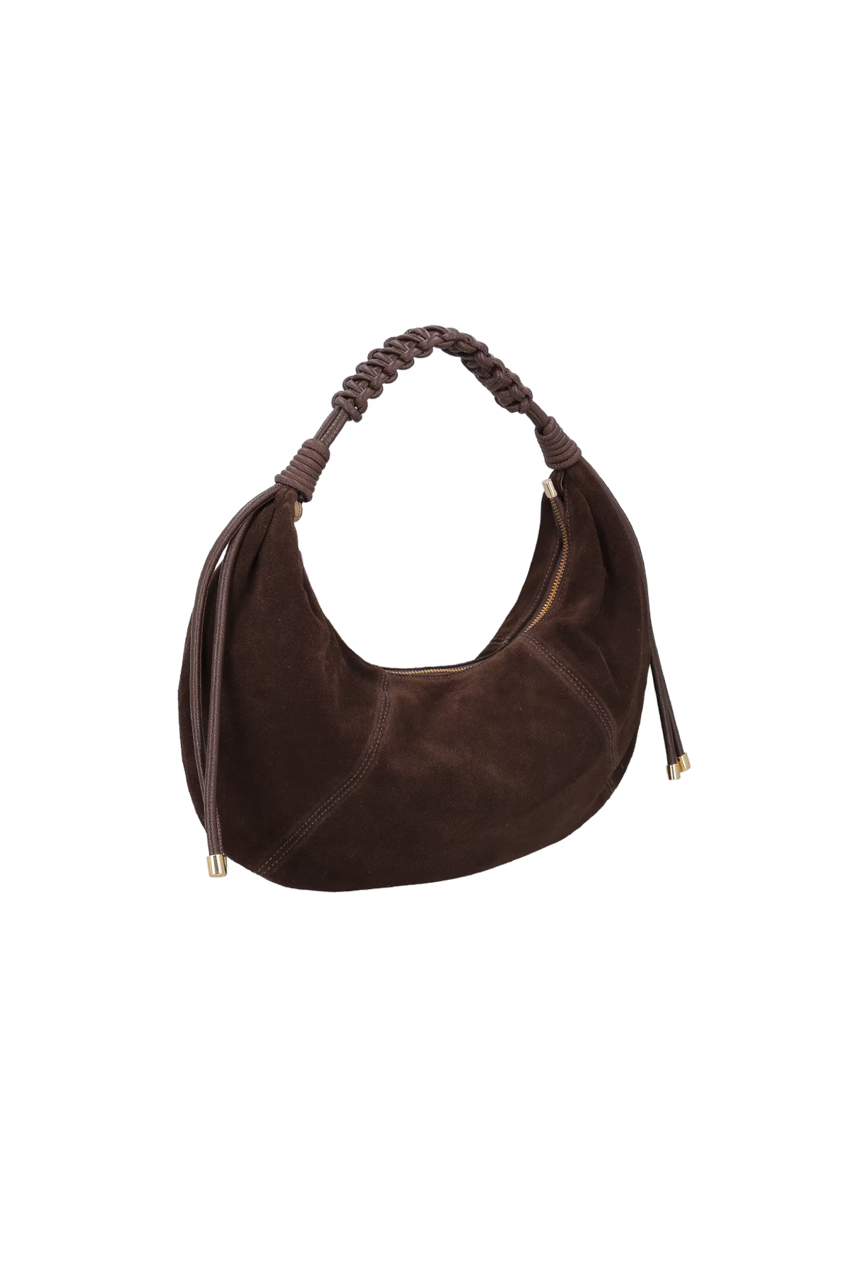 Cartera Cuero Hombro Camuza Marron Luiza Barcelos