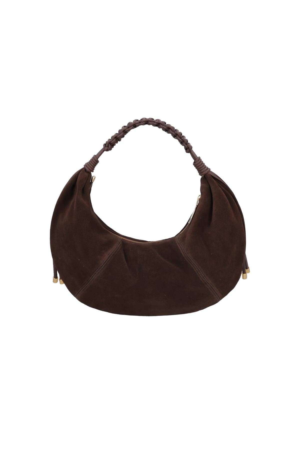 Cartera Cuero Hombro Camuza Marron Luiza Barcelos