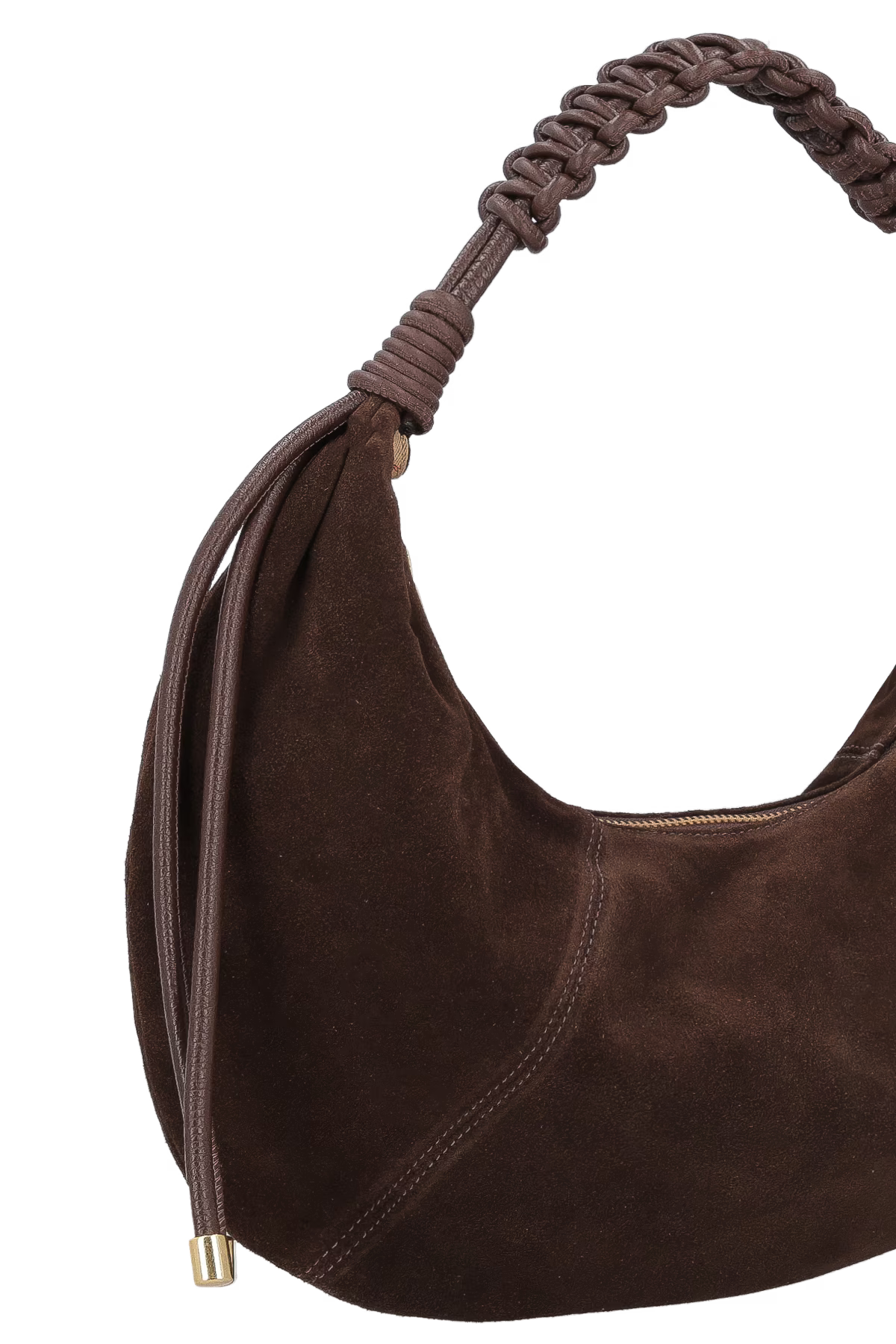 Cartera Cuero Hombro Camuza Marron Luiza Barcelos