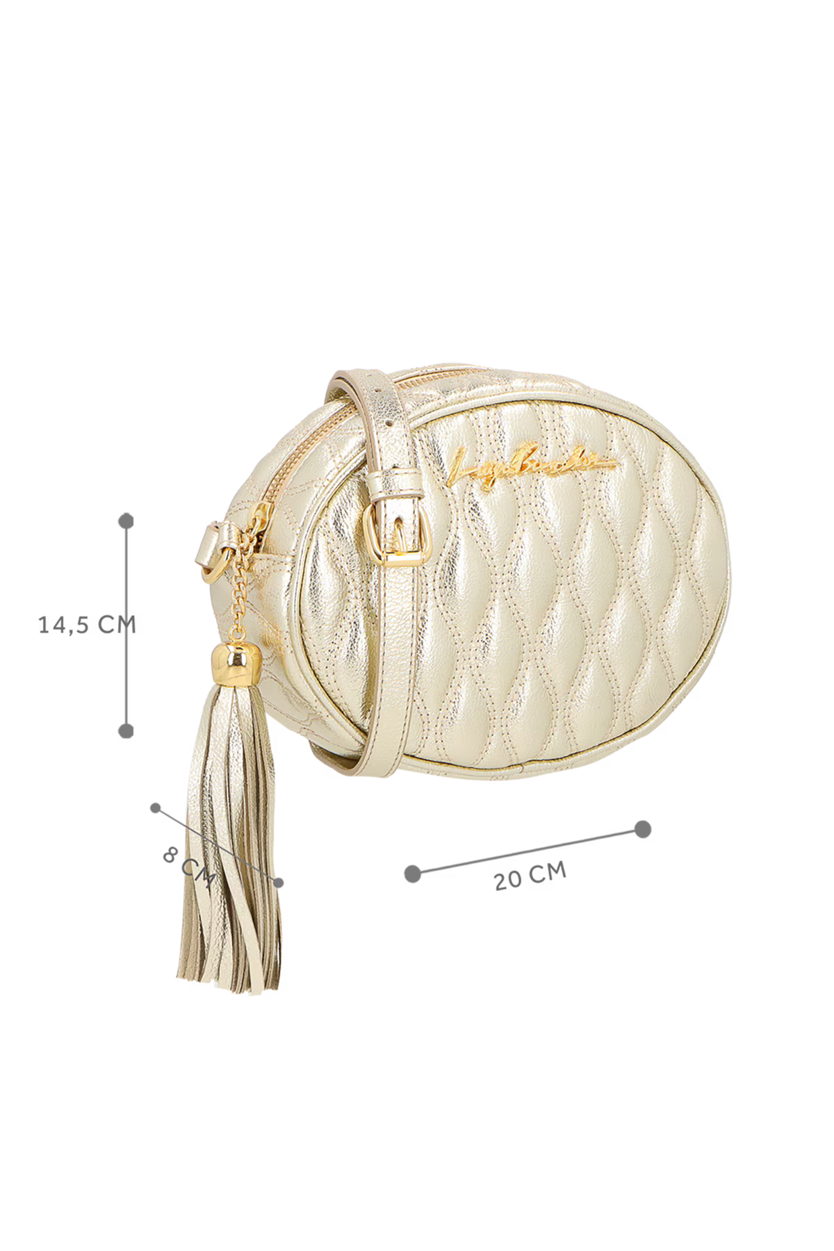 Cartera Cuero Viena Metal Nude Luiza Barcelos