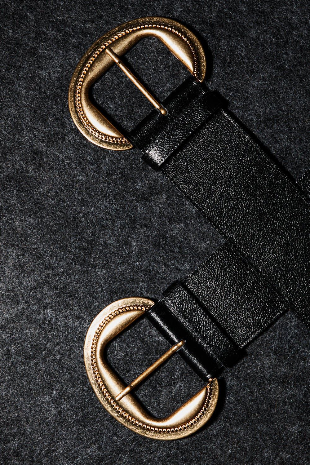 Cinturón Cuero Negro Rock Lola