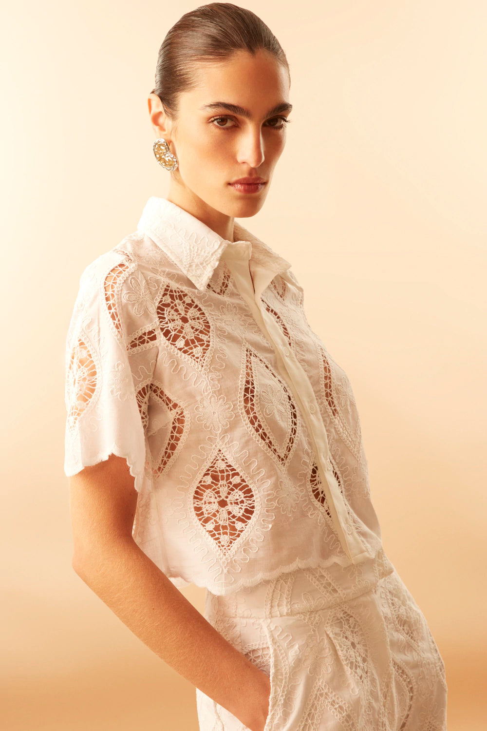 Conjunto Bermuda Daniele Bordado Rock Lola