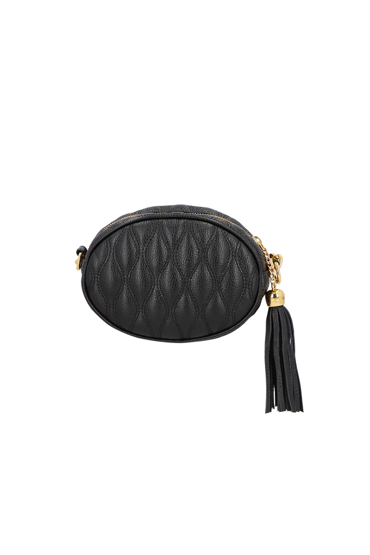 Cartera Cuero Corriente Negra Luiza Barcelos