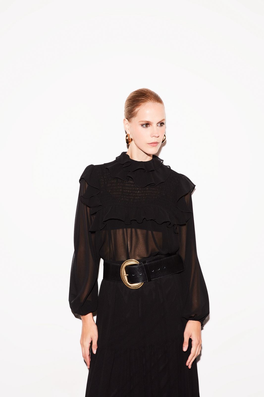 Cinturón Cuero Negro Rock Lola