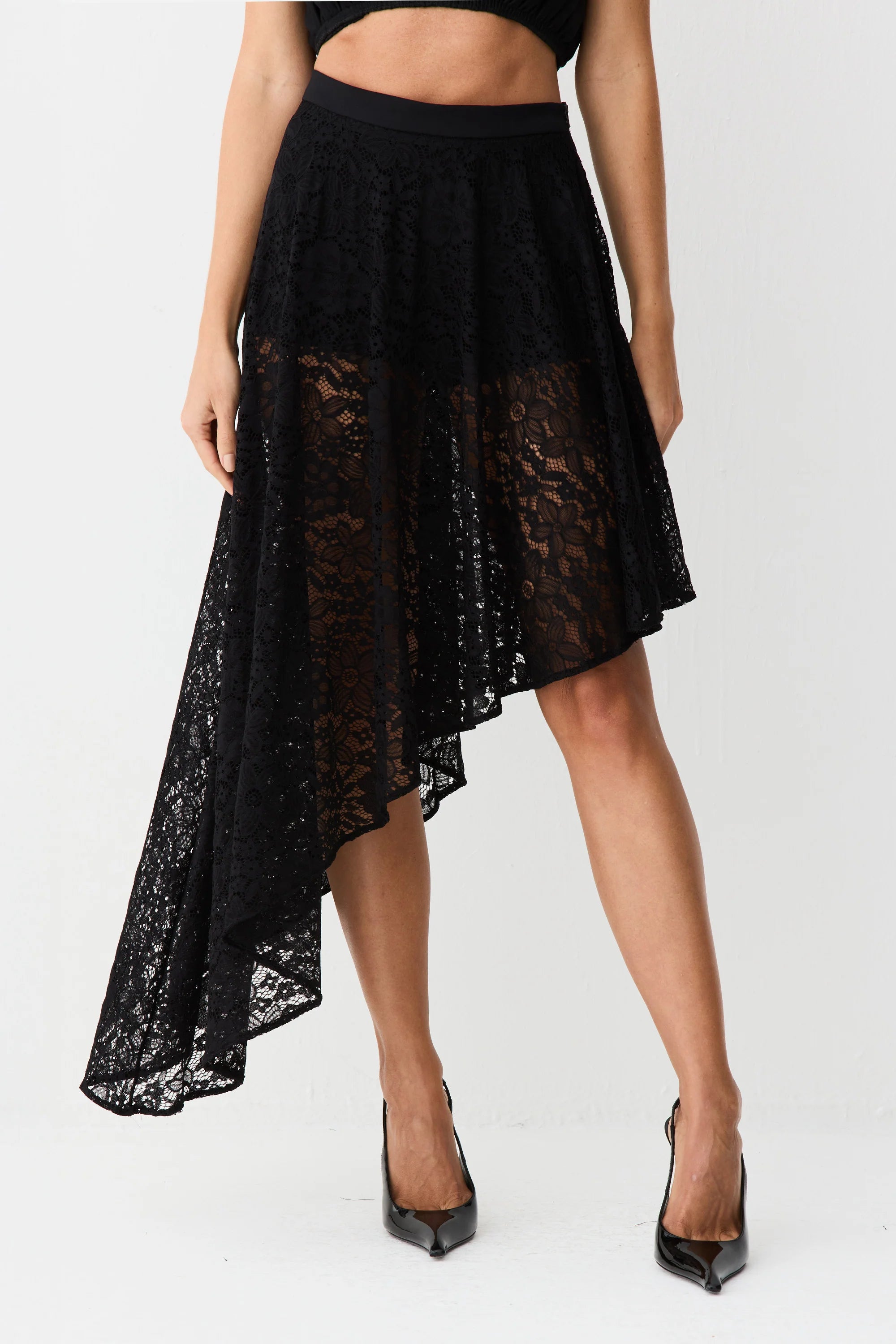 Falda Encaje Negra Zen - 48392