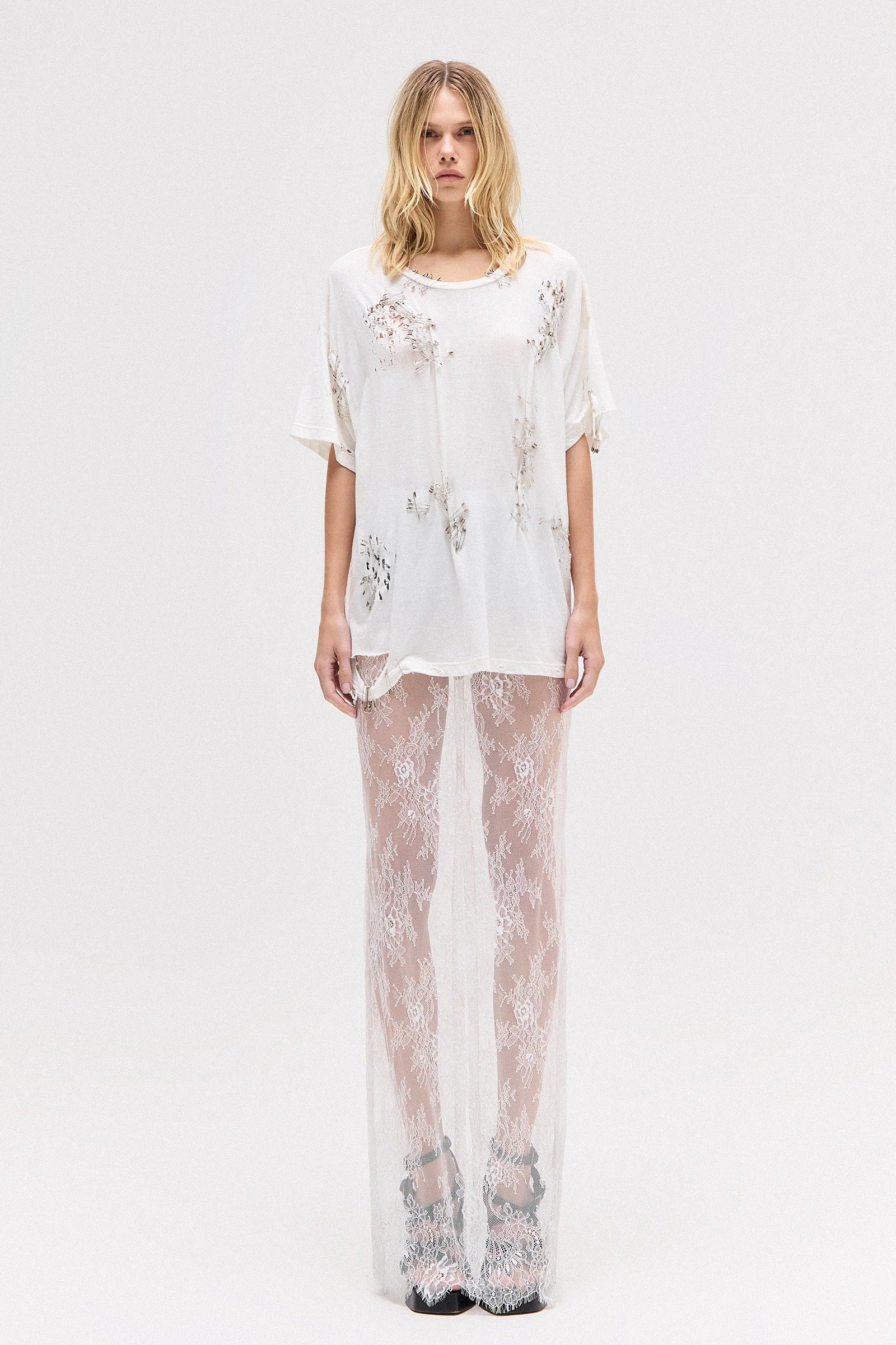 Falda Encaje Off White TIG