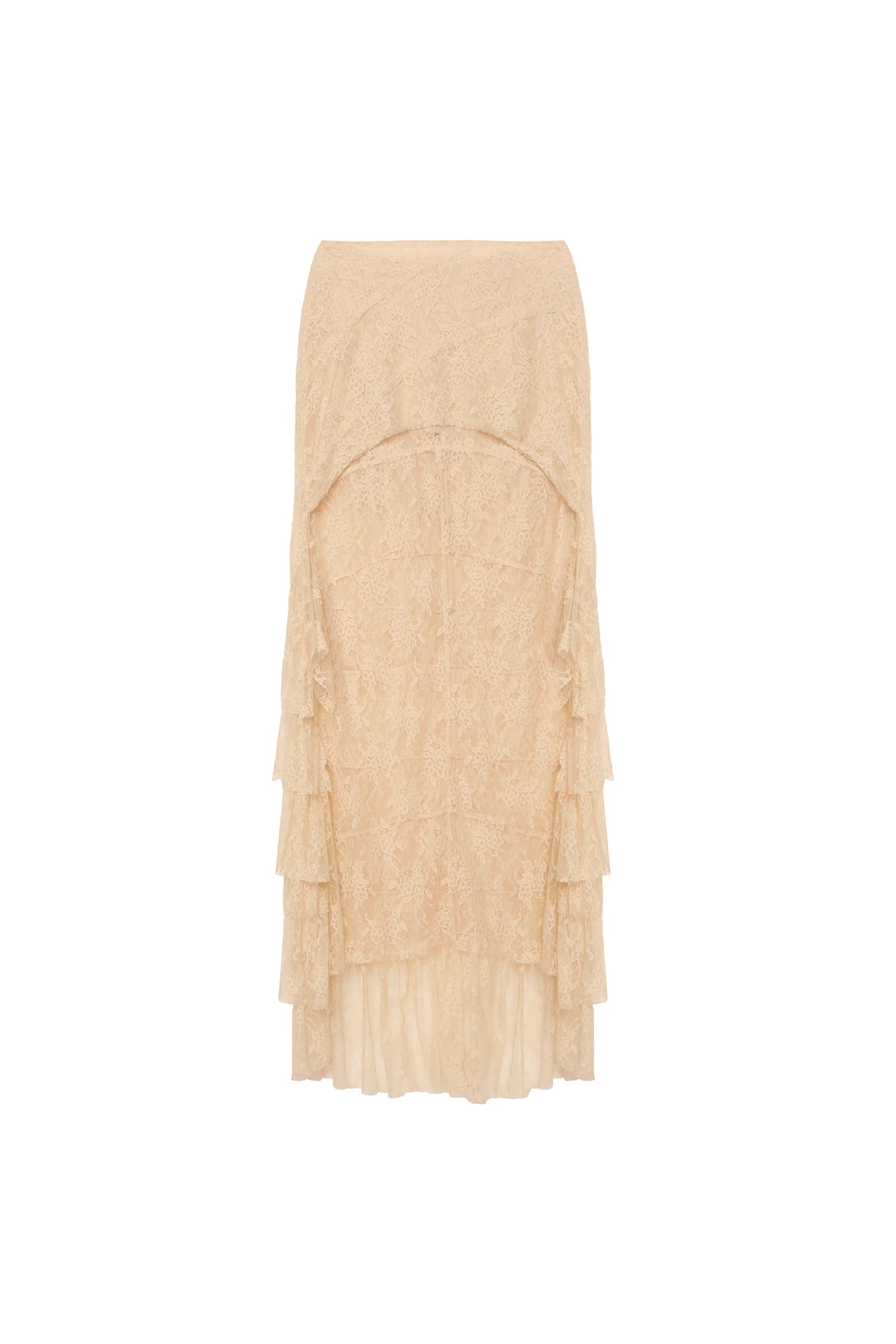 Falda Mullet Encaje Beige TIG