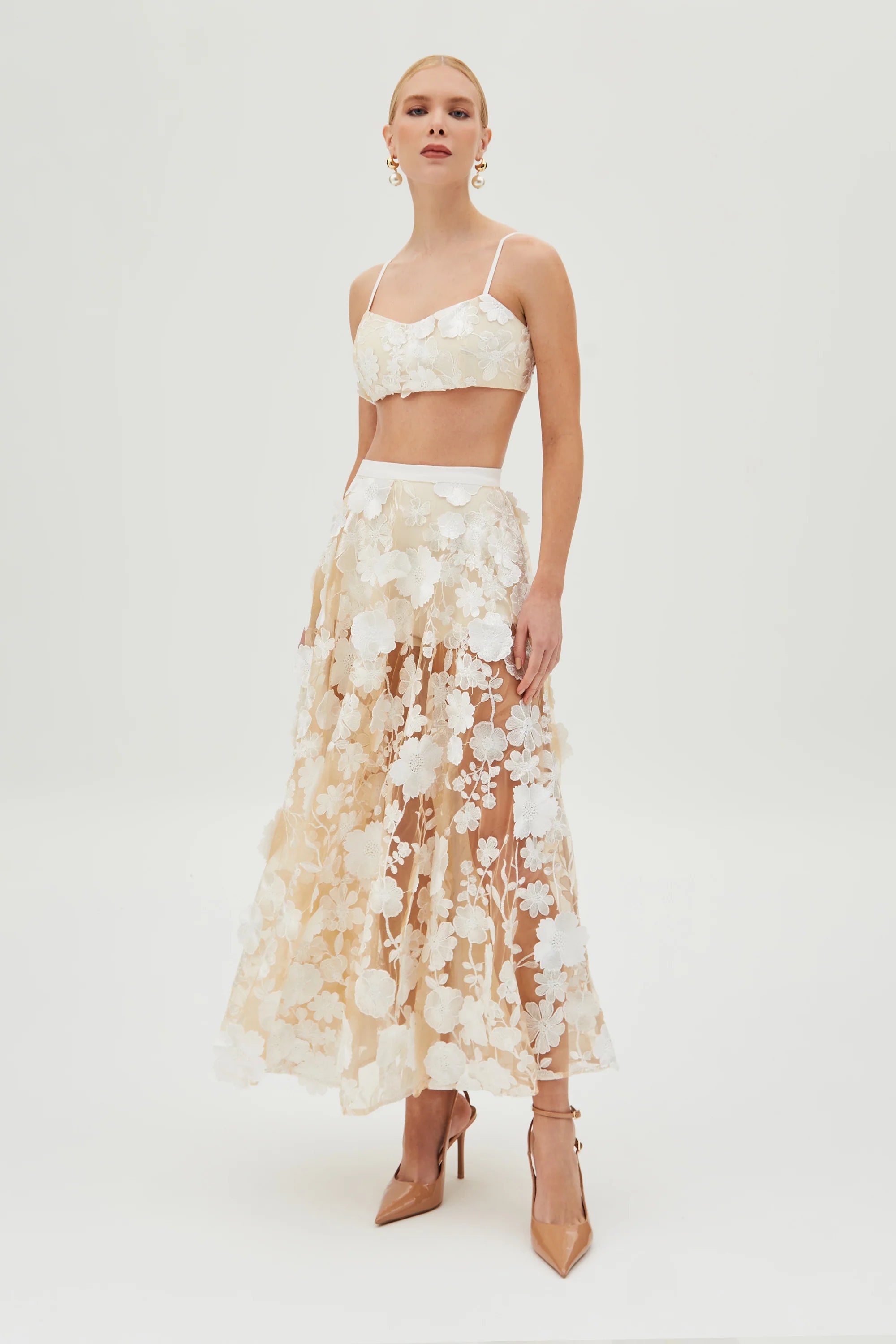 Falda Tule Bordada Off Zen - 48362