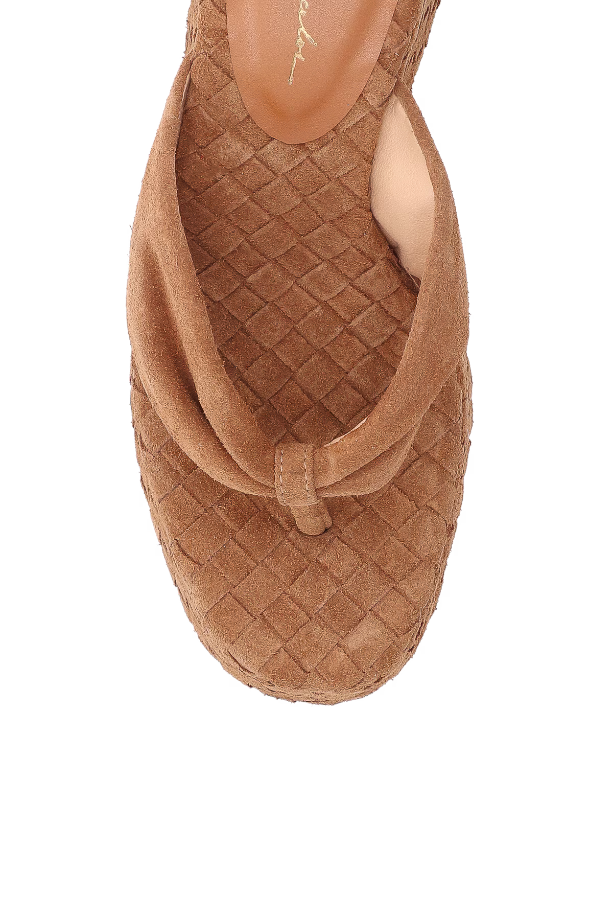 Sandalia Plataforma Alta Camuza Caramelo Luiza Barcelos - 117