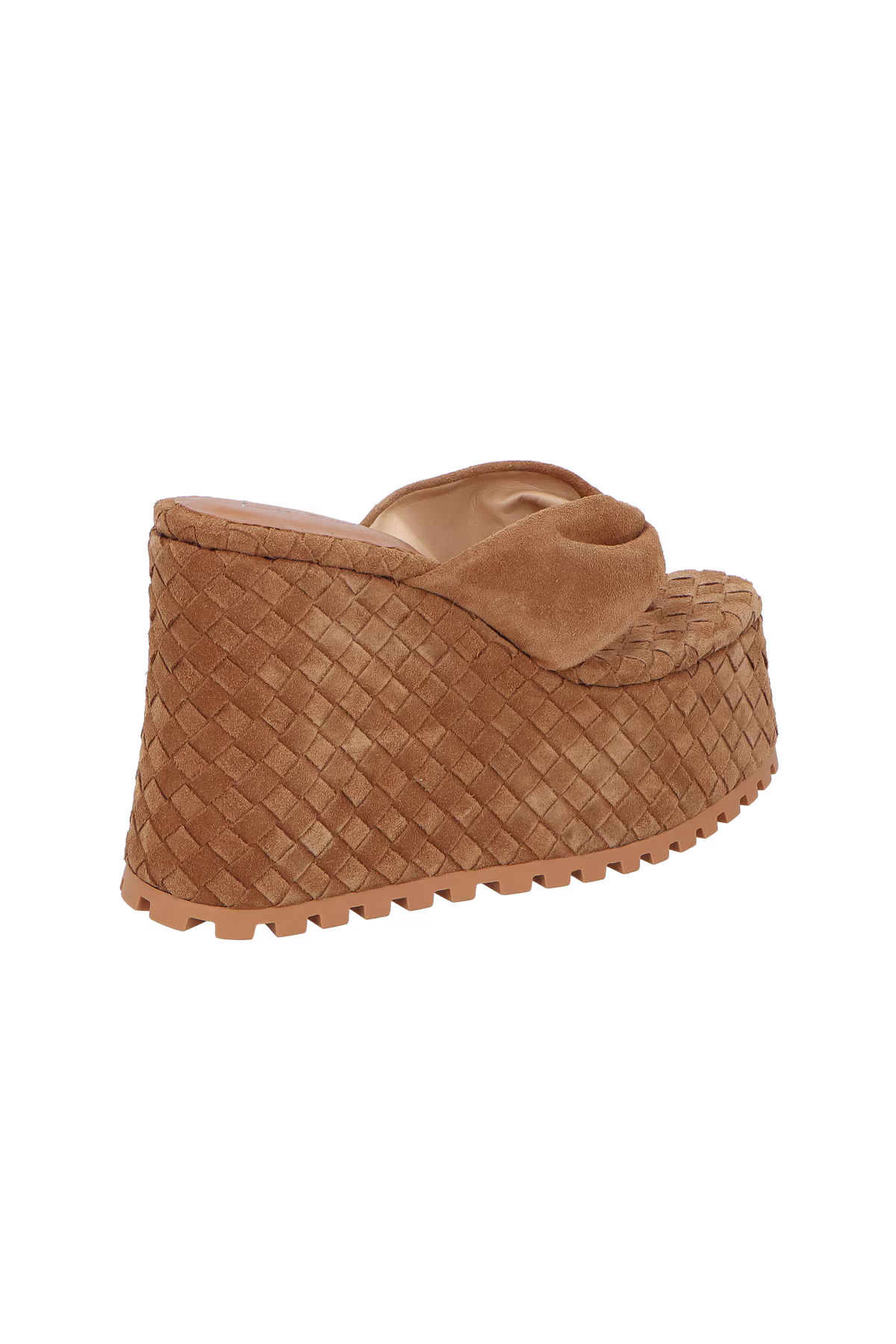 Sandalia Plataforma Alta Camuza Caramelo Luiza Barcelos - 117