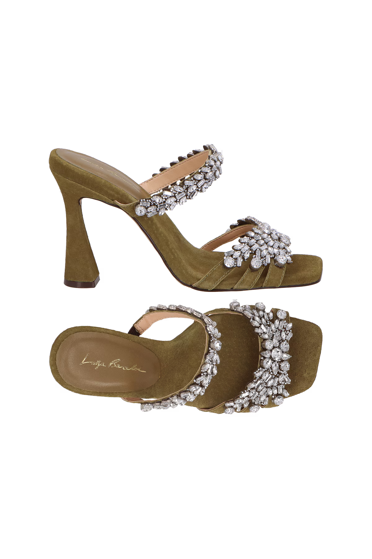 Sandalia Brillo Camuza Verde Luiza Barcelos - 122