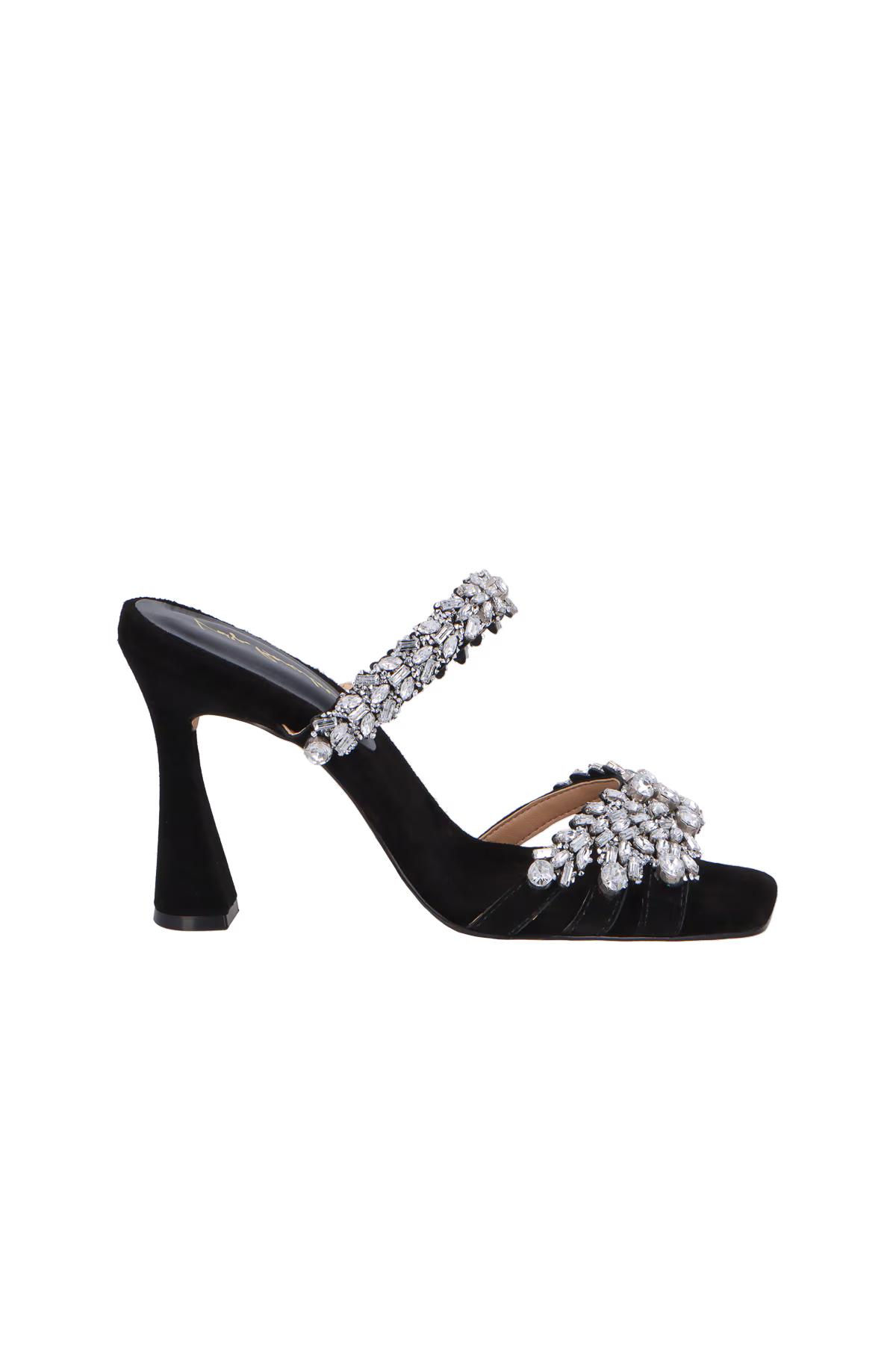 Sandalia Brillo Camuza Negro Luiza Barcelos - 108