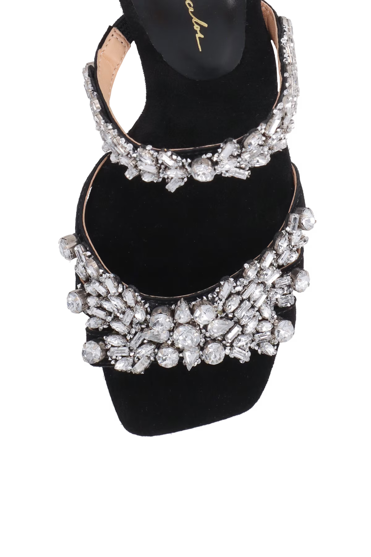 Sandalia Brillo Camuza Negro Luiza Barcelos - 108