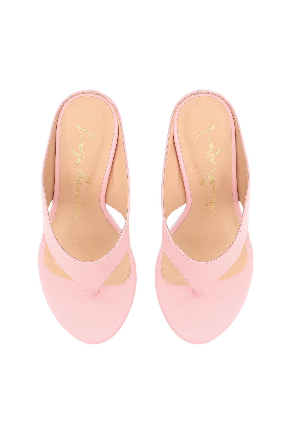 Sandalia Cuero Dedo Rosada Luiza Barcelos - 135