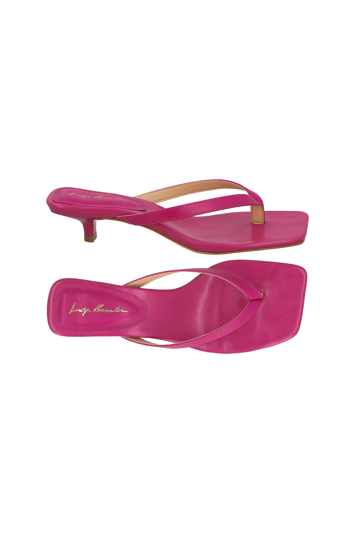 Sandalia Cuero Dedo Baja Rosa Magenta Luiza Barcelos - 134