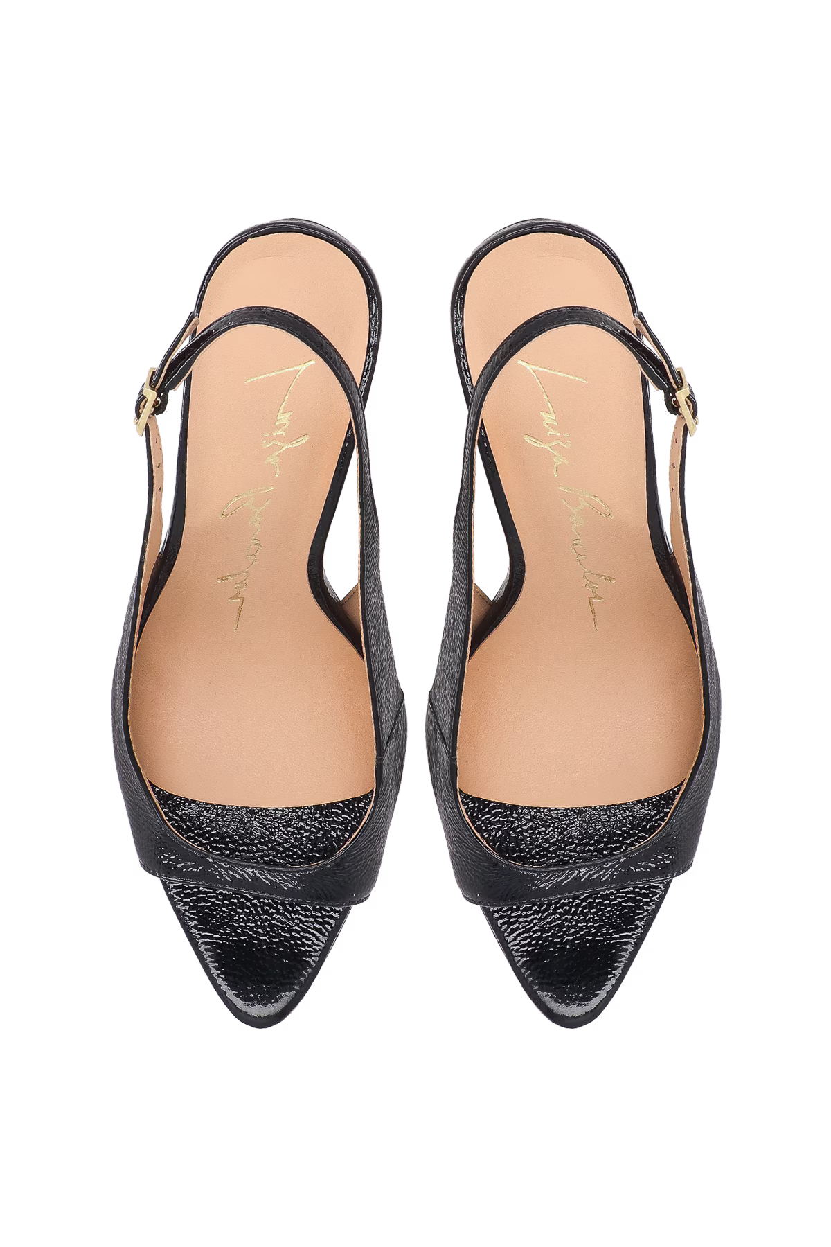 Sandalia Cuero Verniz Negra Luiza Barcelos - 131