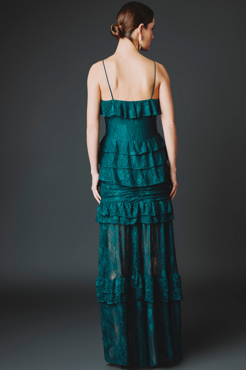 Falda Sarah Encaje Verde Rock Lola