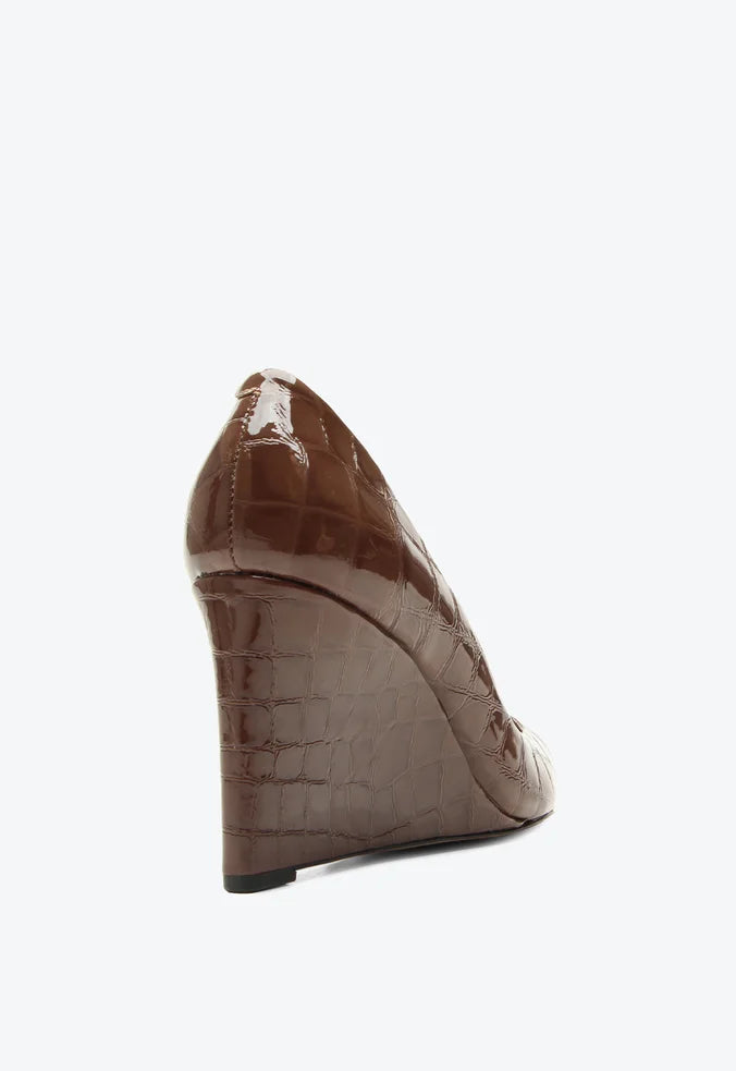 Scarpin Vitoria Croco Marron Vicenzaa