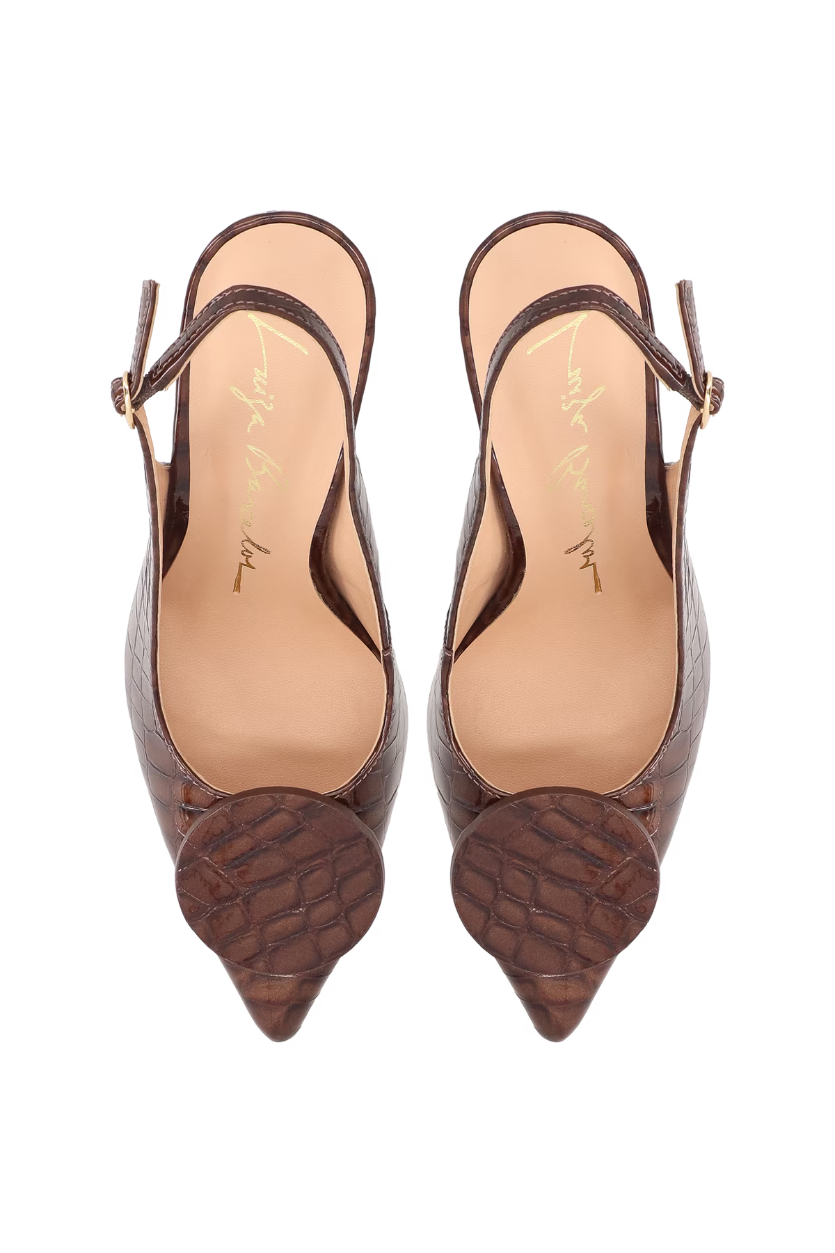 Scarpin Alto Croco Marron Luiza Barcelos - 140