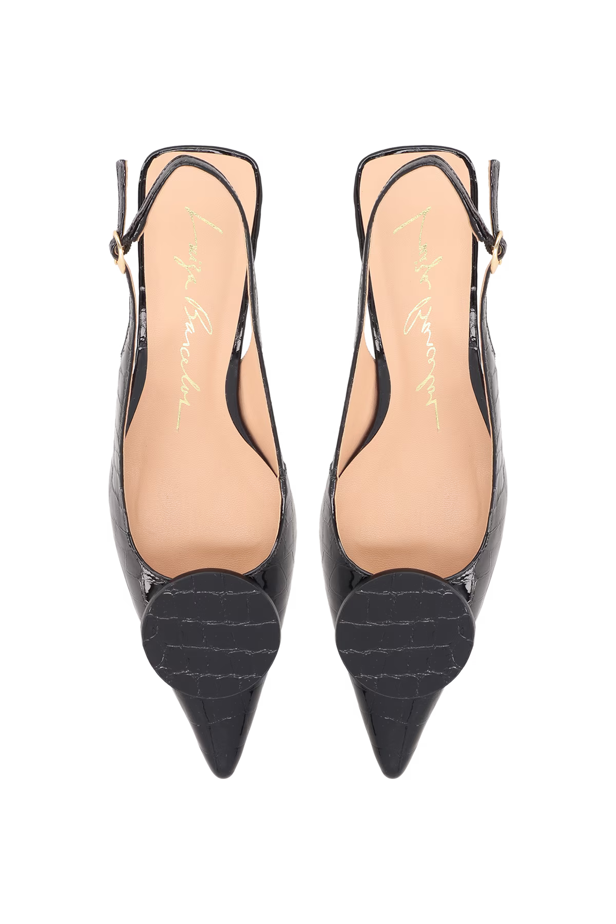 Scarpin Bajo Croco Negro Luiza Barcelos - 145