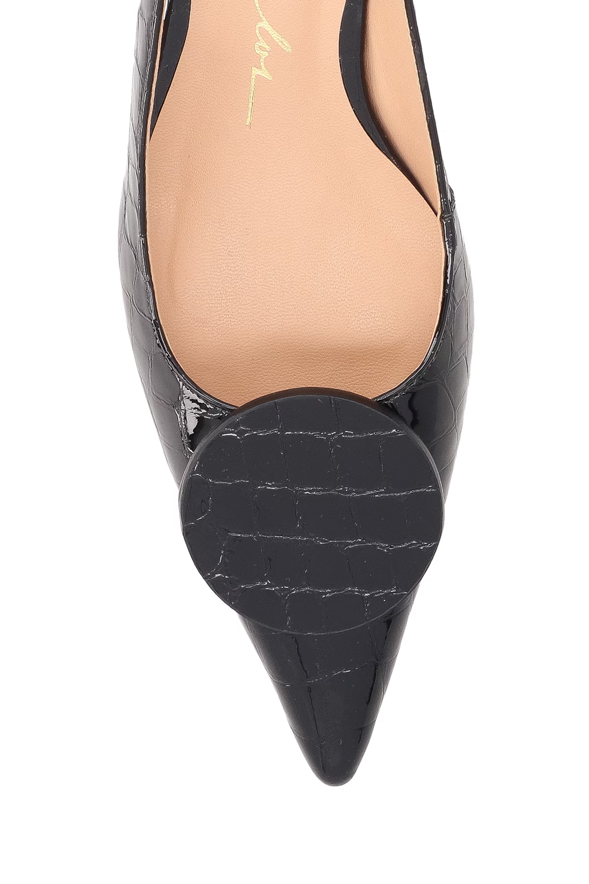 Scarpin Bajo Croco Negro Luiza Barcelos - 145