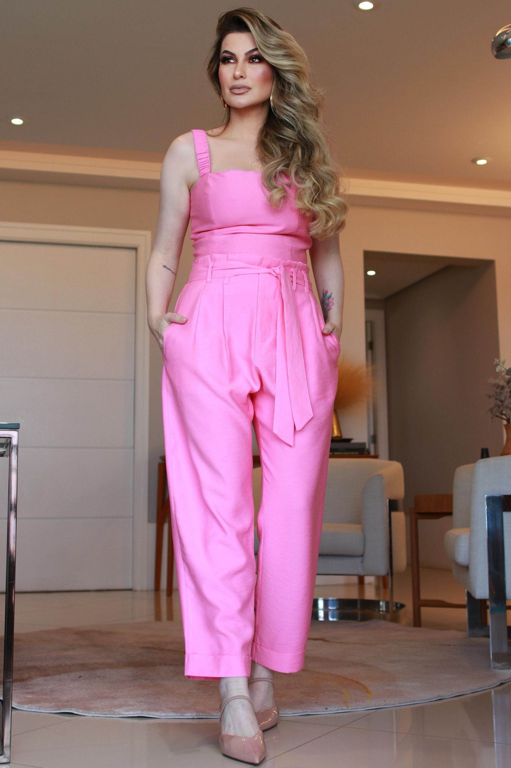 Top Orbe Rosa Alanis