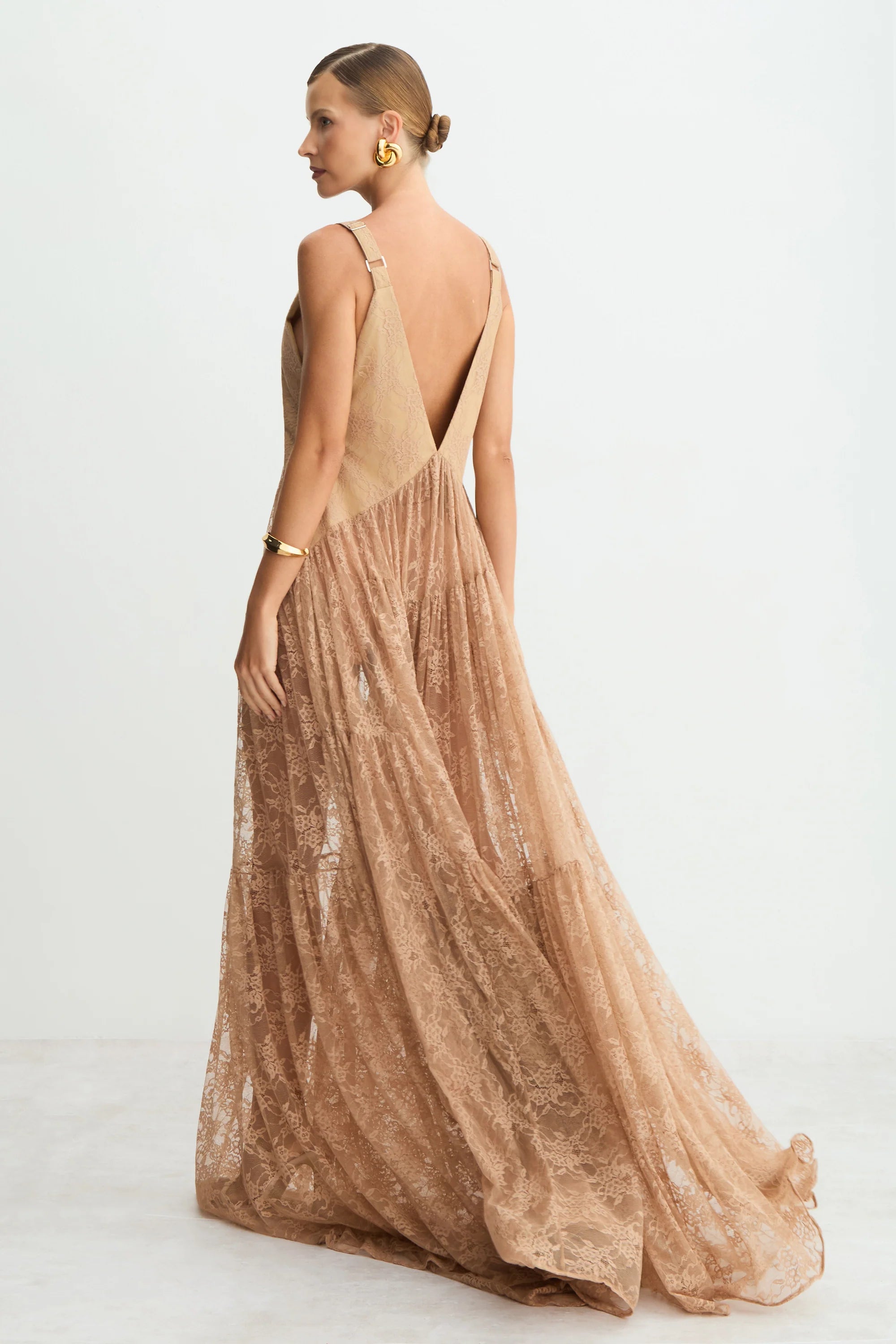 Vestido Encaje Beige Zen - 11670
