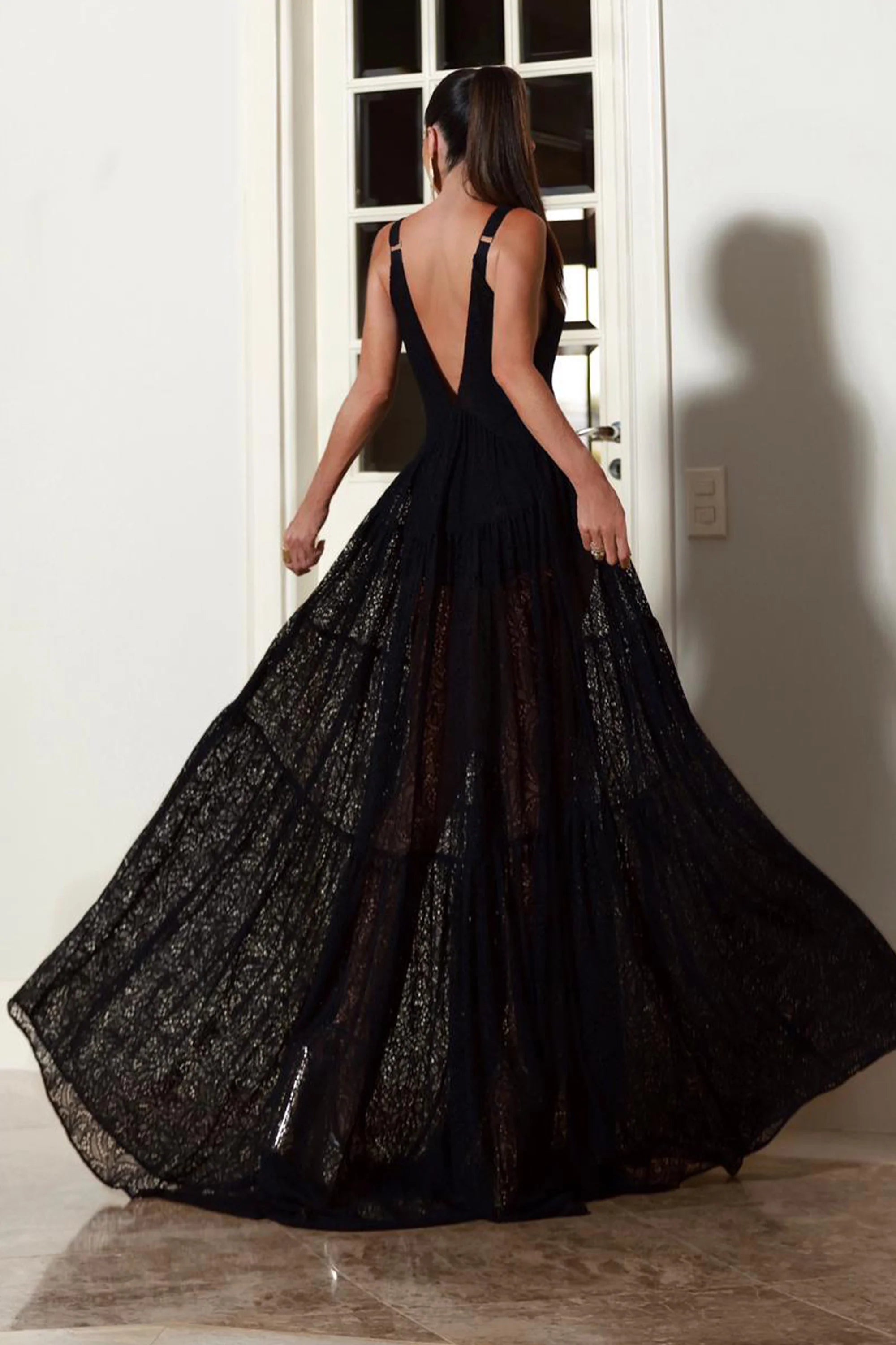 Vestido Encaje Negro Zen - 11648