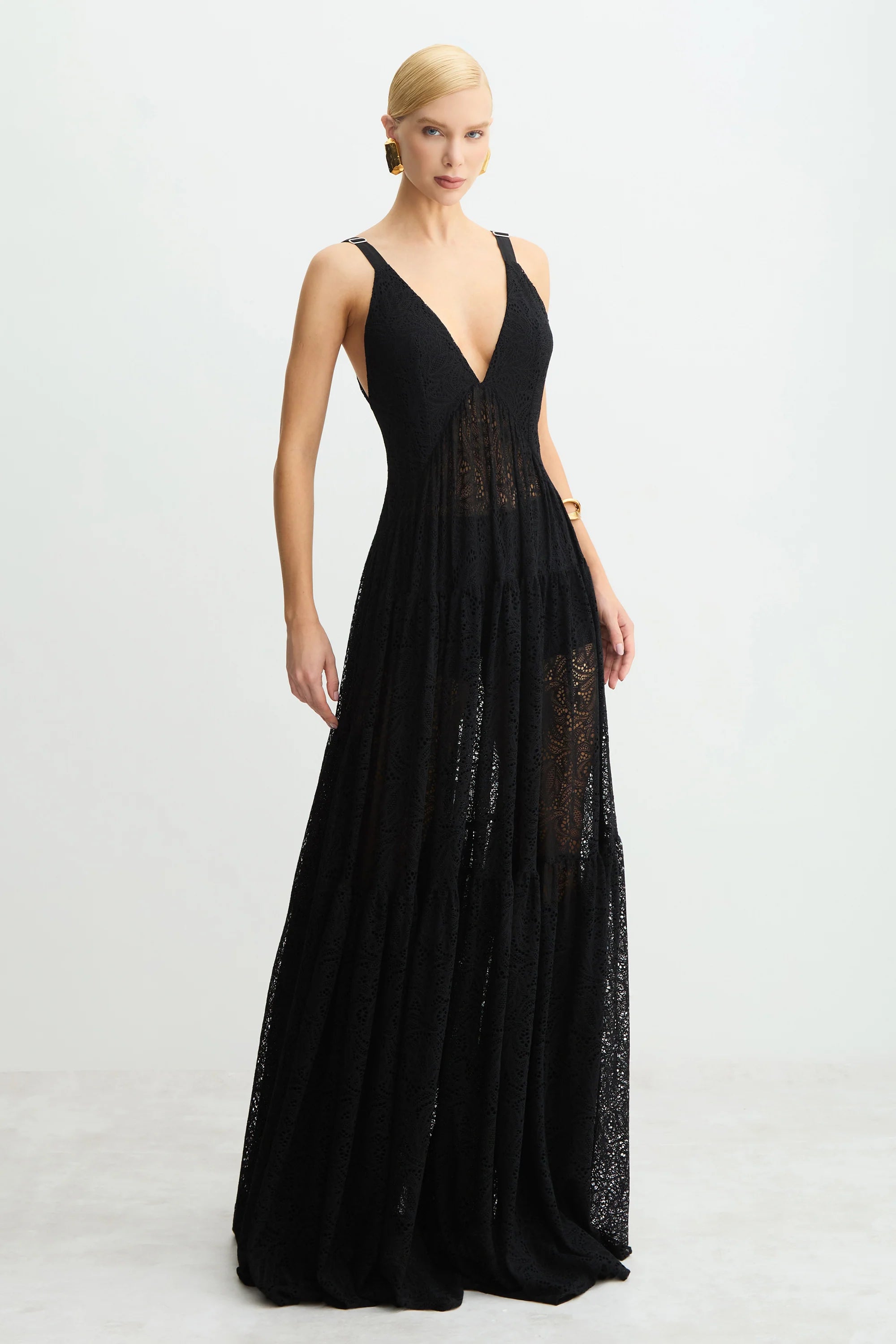 Vestido Encaje Negro Zen - 11648