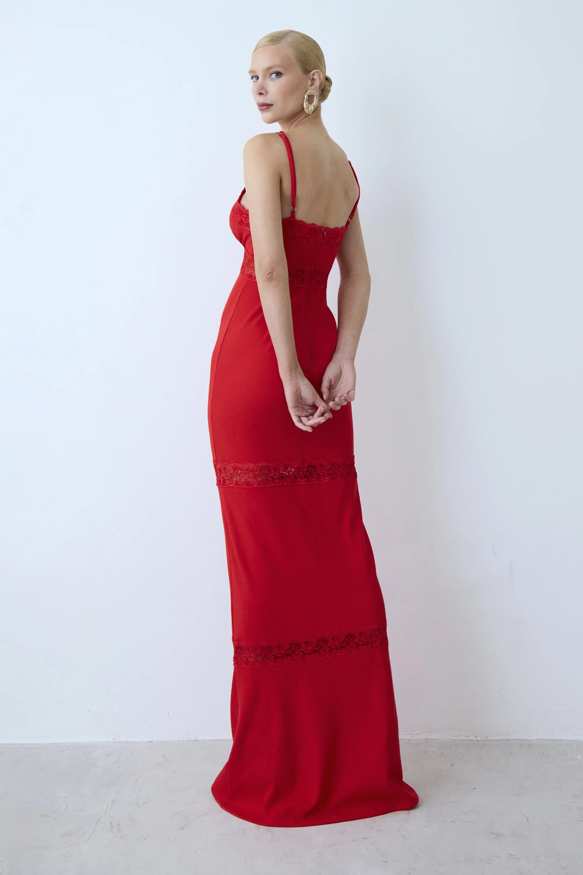 Vestido Encaje Rojo Zen - 11610