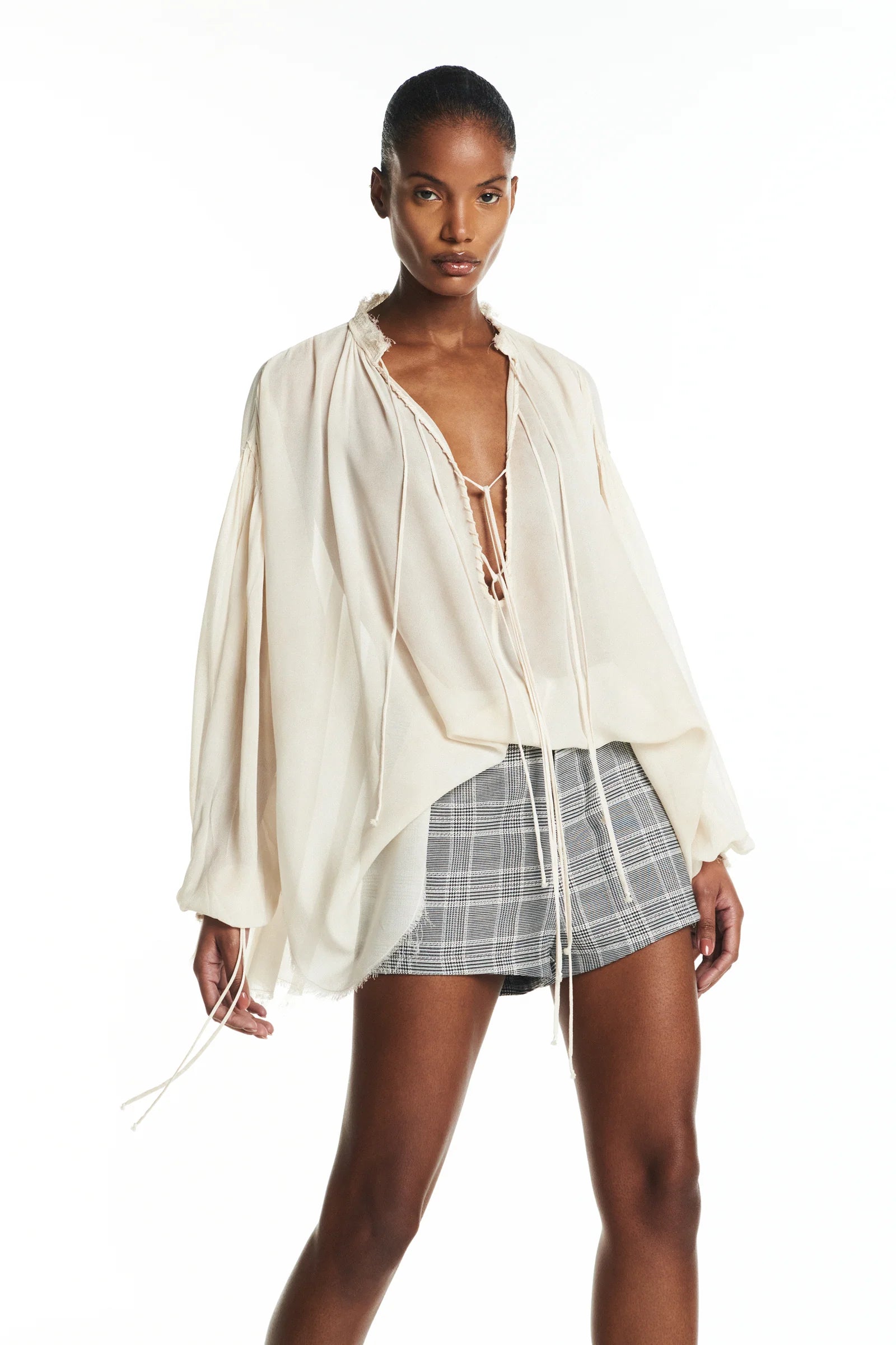 Shorts Ajedrez Gris TIG