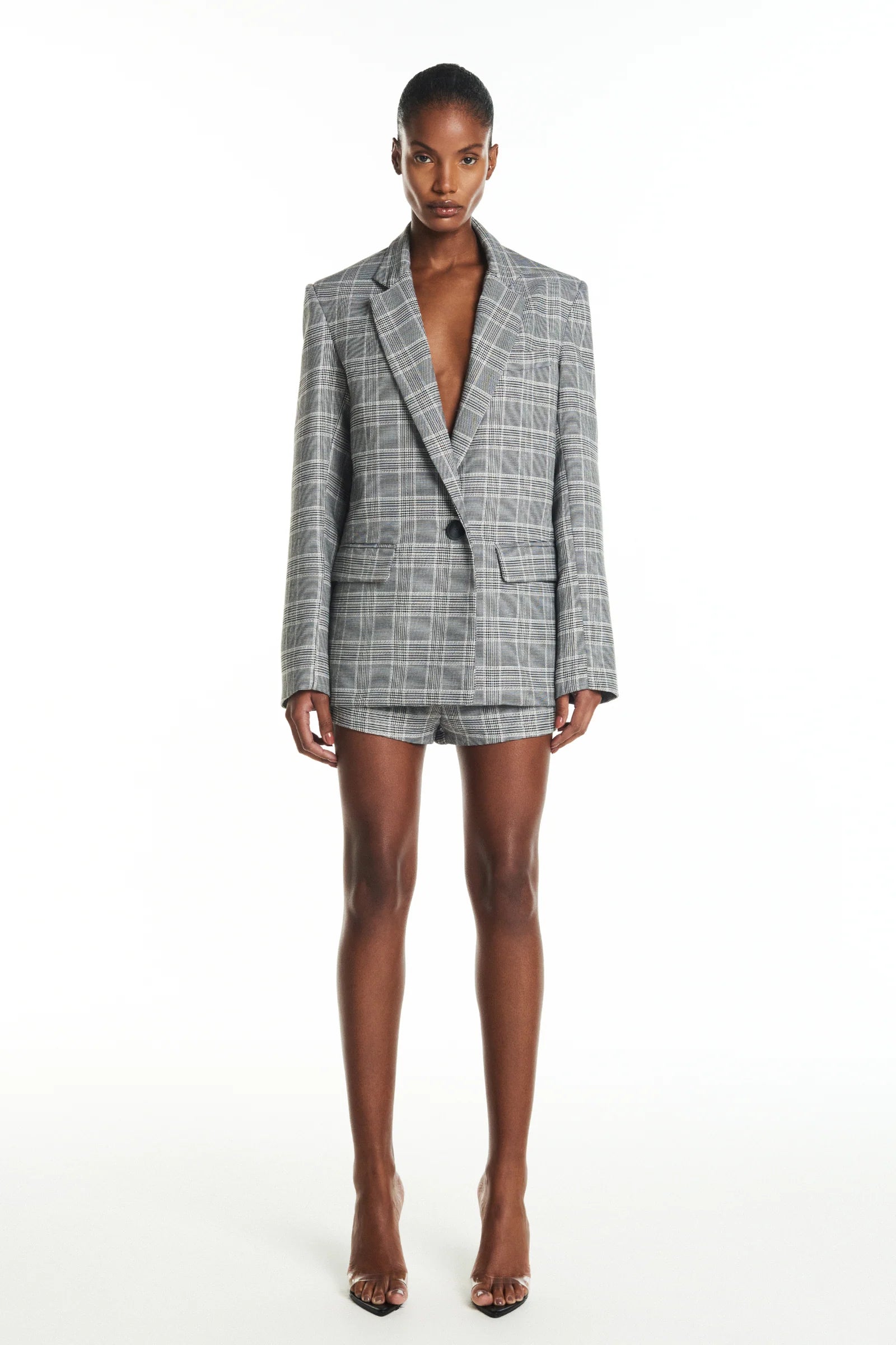 Shorts Ajedrez Gris TIG