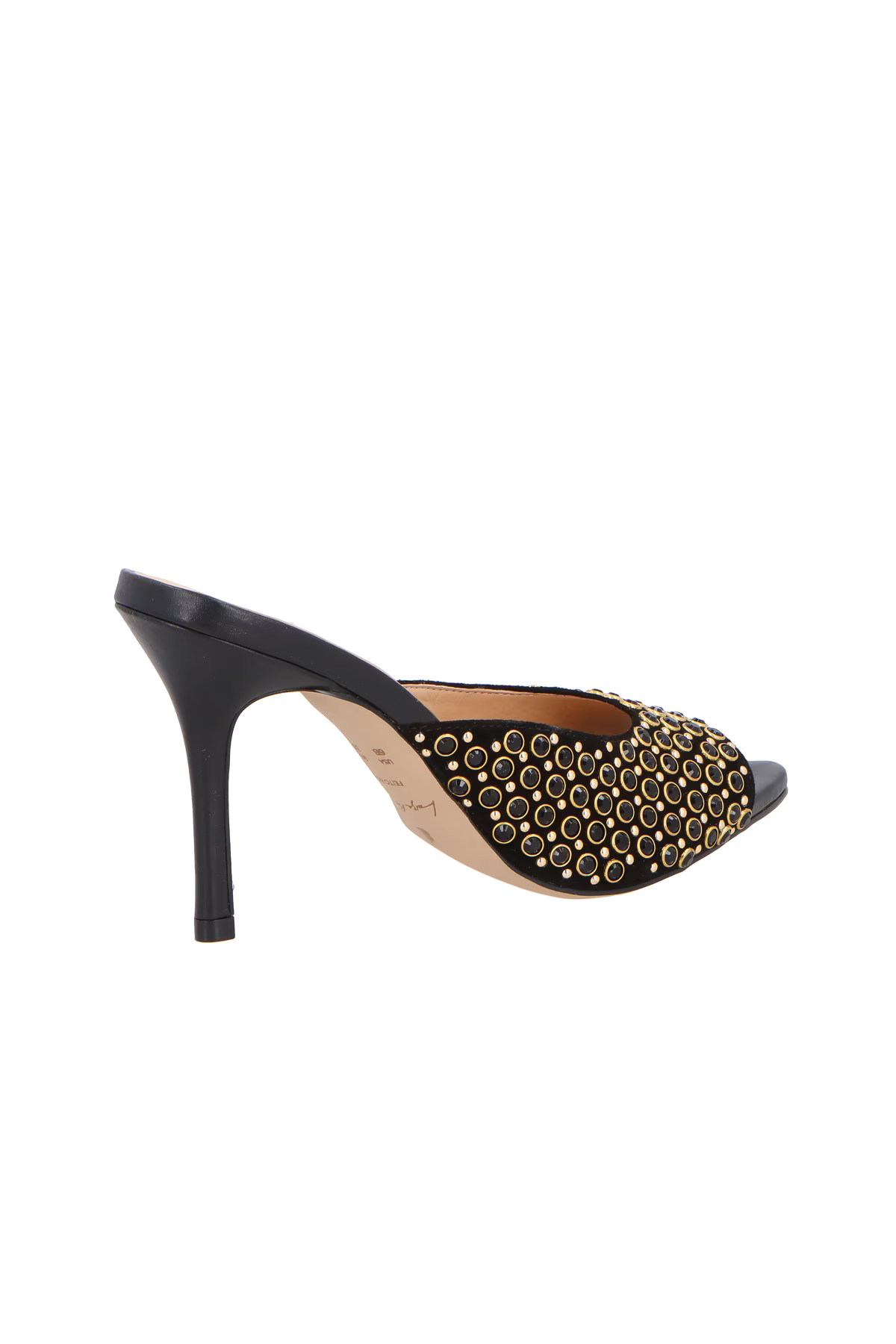 Mule Abierto Bordado Negro Luiza Barcelos - 142