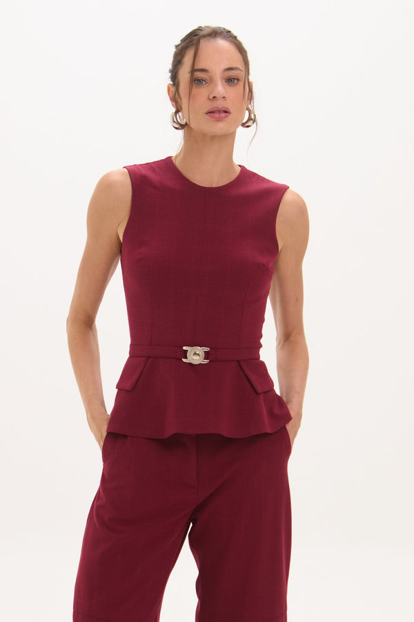 Blusa Flora Vino Leblog