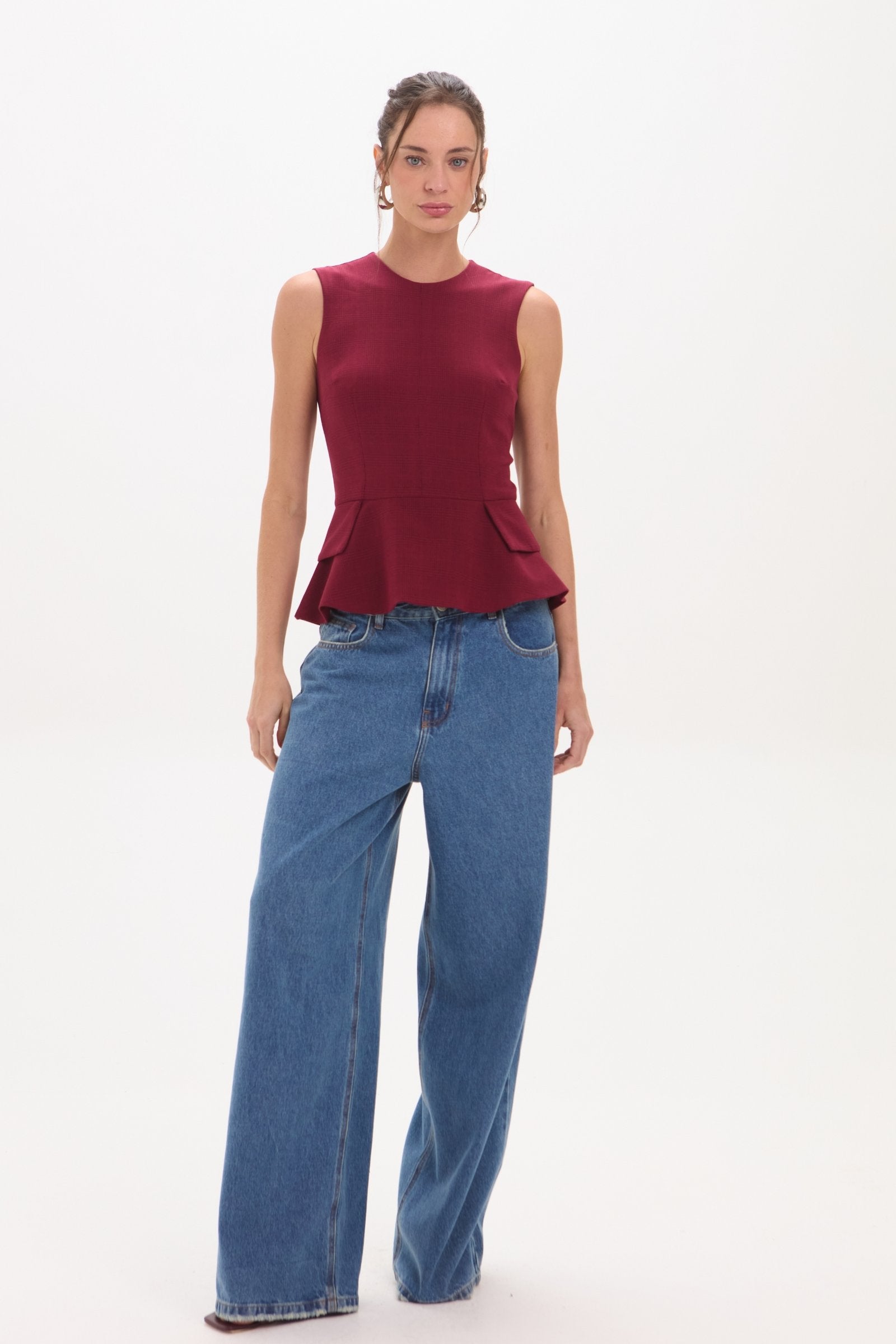 Blusa Flora Vino Leblog
