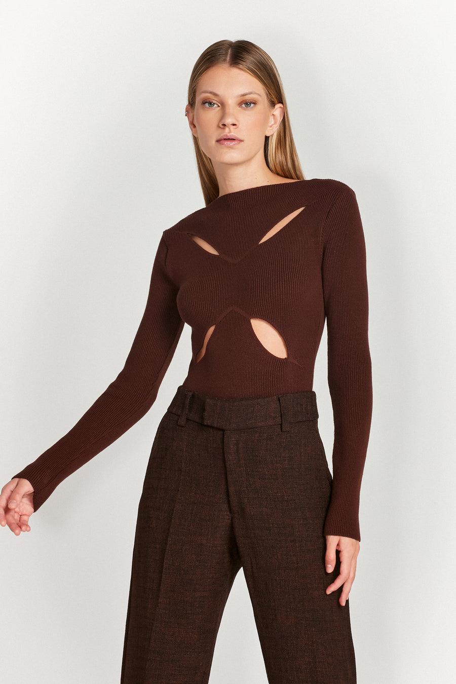 Body Recortes Marron TIG