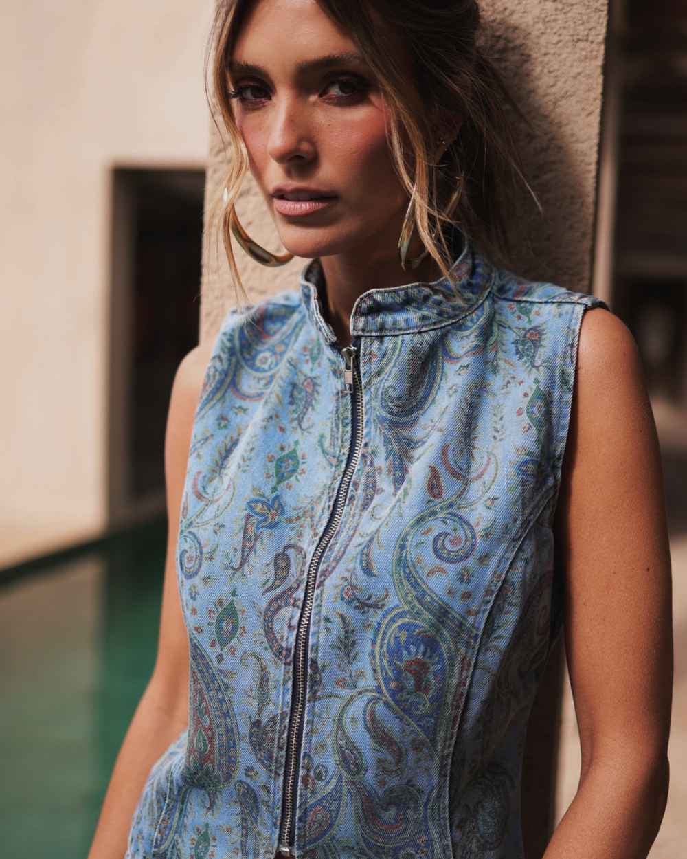 Vest Ziper Nomad Paisley