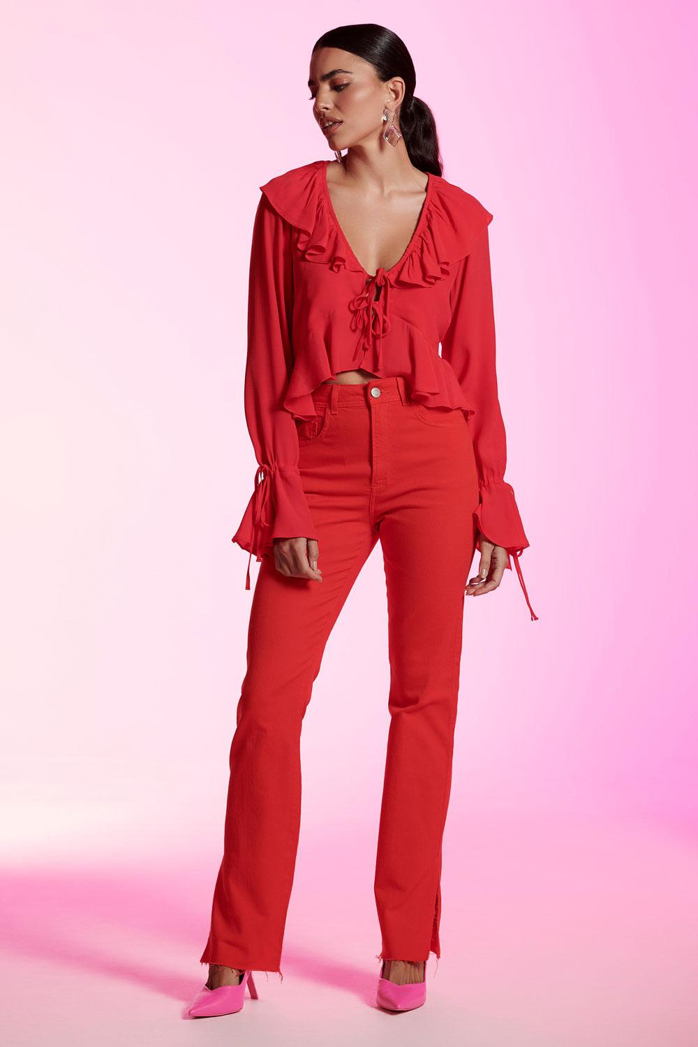 Pantalón Raquel Roja Leblog