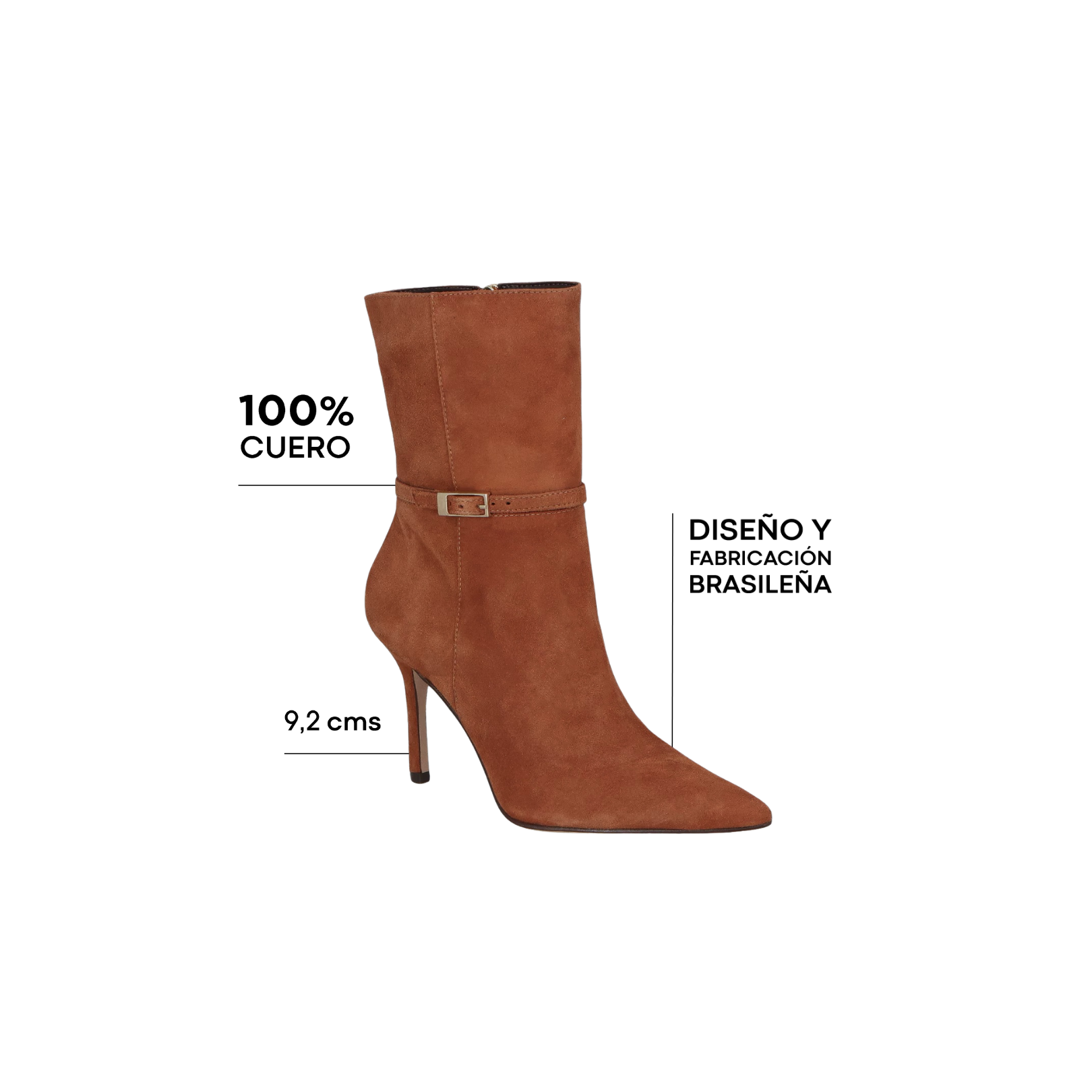 Bota Caña Media Gamuza Caramelo LB - 203