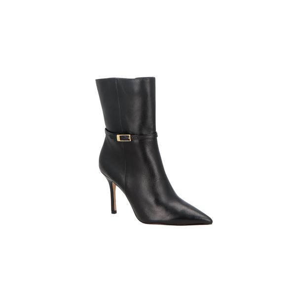 Bota Caña Media Cuero Negro LB - 206