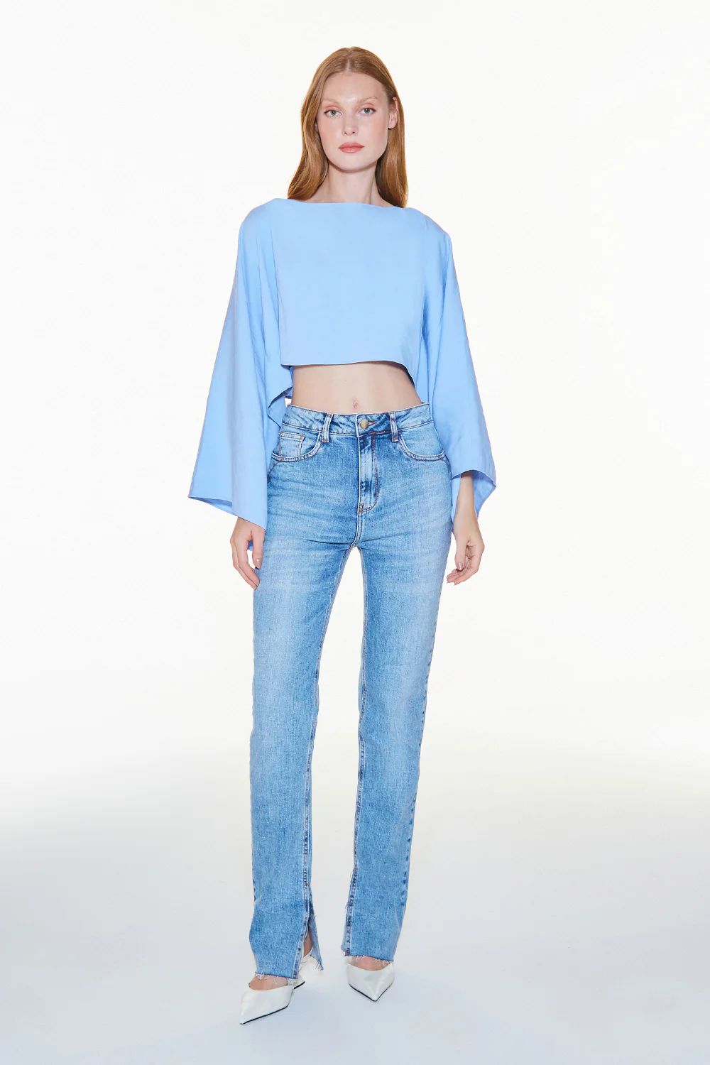 Cropped Fluido Azul Cinder ZEN - 47983