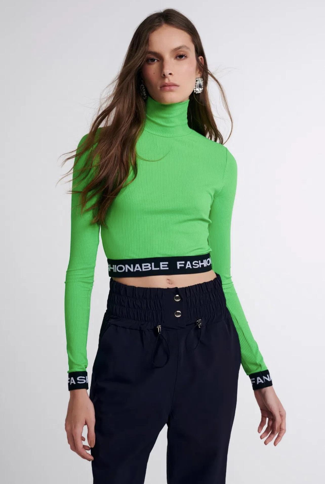 Cropped Clara Verde Neon Leblog