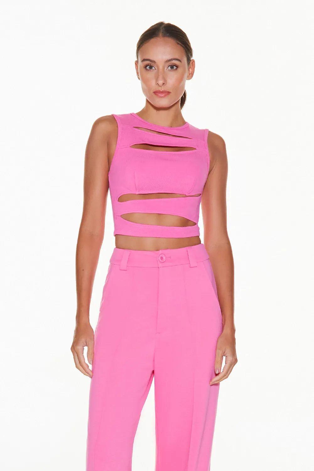 Cropped Recorte Frontal Pink  Zen